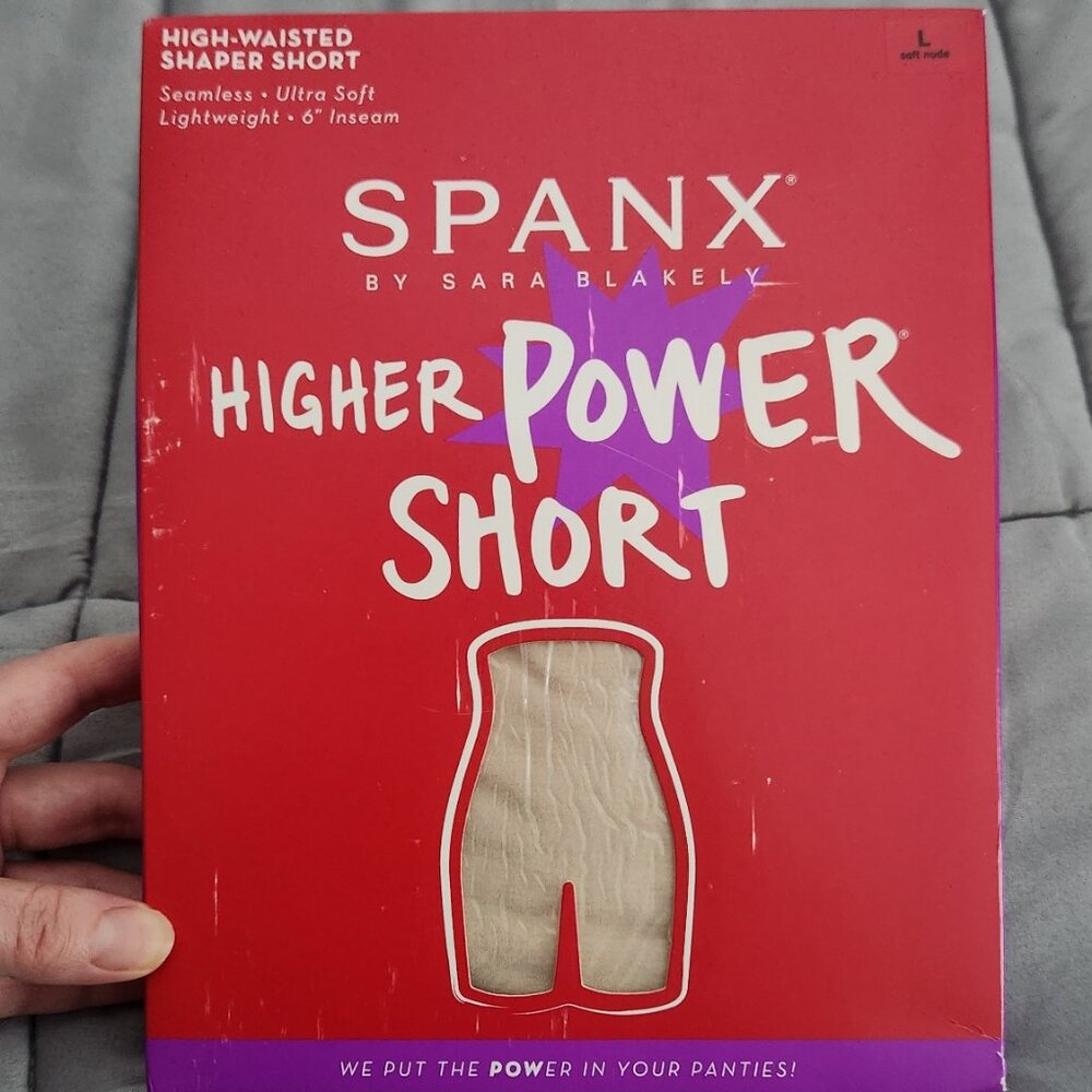 Spanx Higher Power Short in Nude, size Large
